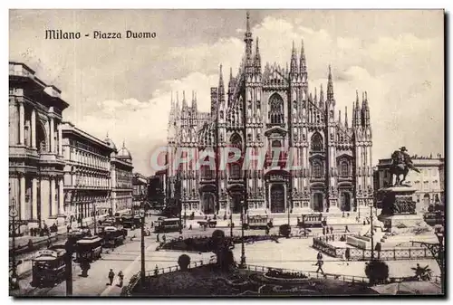 Ansichtskarte AK Milano Piazza Duoma