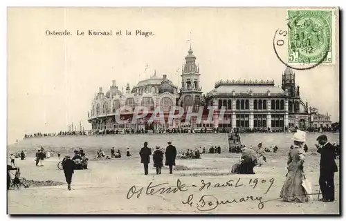 Ansichtskarte AK Ostende Le Kursaal et La Plage