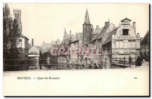 Cartes postales Bruges Quai Du Rosaire