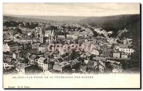 Cartes postales Spa Vue Prise De La Promenade Des Russes