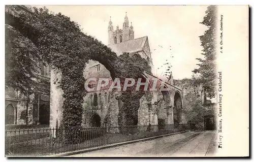 Ansichtskarte AK Priory Ruins Canterbury Cathedral