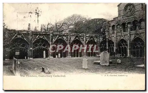 Cartes postales The Cloisters Canterbury Cathedrale