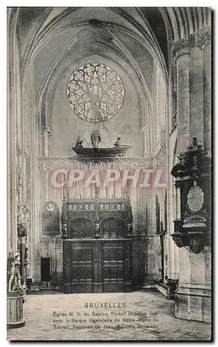 Cartes postales Bruxelles Eglise N D Sablon Portail interieur sud
