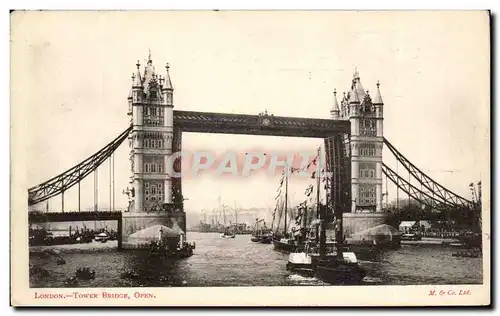 Cartes postales London Tower Bridge Open Bateaux