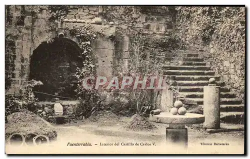 Ansichtskarte AK Fuenterrabia Interior Del Castillo de Carlos V