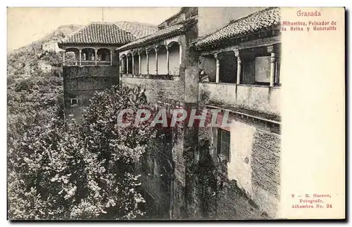 Cartes postales Granada Alhambra Peinador d la Reine y Generalife