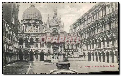 Ansichtskarte AK Venezia Cortile del Palazzo Ducale