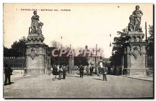 Cartes postales Barcelona Entrada Del Parque