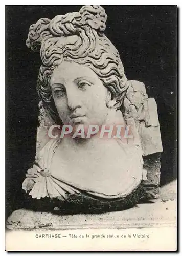 Ansichtskarte AK Carthage Tete de La Grande Statue de la Victoire