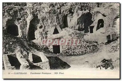 Cartes postales Carthage Tombeaux Puniques Tunisie