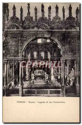 Cartes postales Genova Duomo Cappella Di son Giambattista