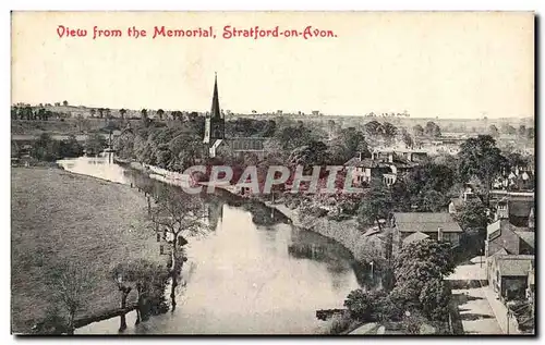 Ansichtskarte AK View From the Memorial Statford On Avon