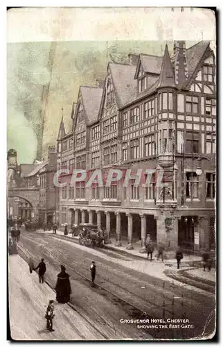 Cartes postales Grosvenor Hotel Chester Showing The East Gate