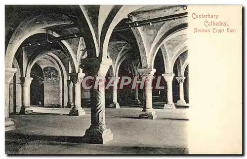 Ansichtskarte AK The Canterbury Cathedral Norman Crypt East