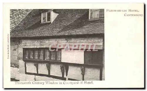 Cartes postales Canterbury Fleur De Lis Hotel Thirteen century window in courtyard of Hotel