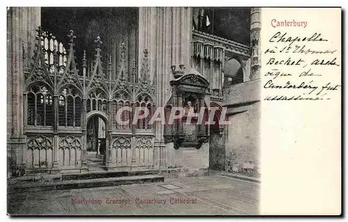 Cartes postales Canterbury Cathedral Martyrdom transept