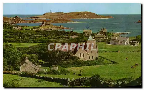 Moderne Karte The Church Old Grimsby Tresco scilly