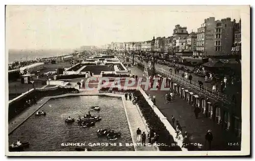 Cartes postales Sunken gadnes Boating pool Brighton