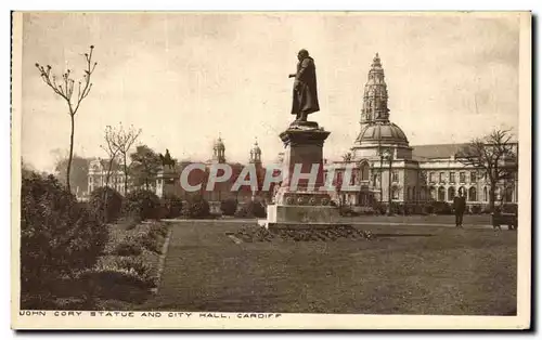 Cartes postales Cory statue and city Hall Cardiff