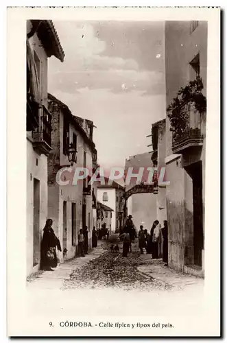 Ansichtskarte AK Cordoba Calle Tipica y tipos del Pais