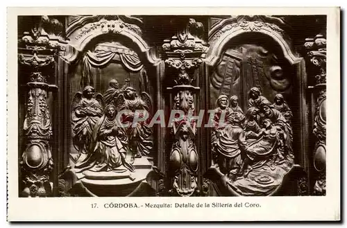 Ansichtskarte AK Cordoba Mezquita Detalle de la Silleria Del Coro