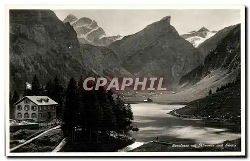 Cartes postales seealpsee mit Altmann une Santis