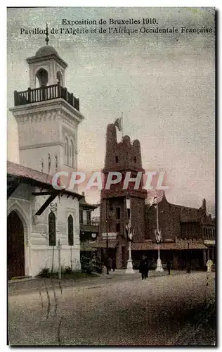 Cartes postales Exposition de Bruxelles 1910 Pavilion de L Algerie et de l Afrique Occidentale