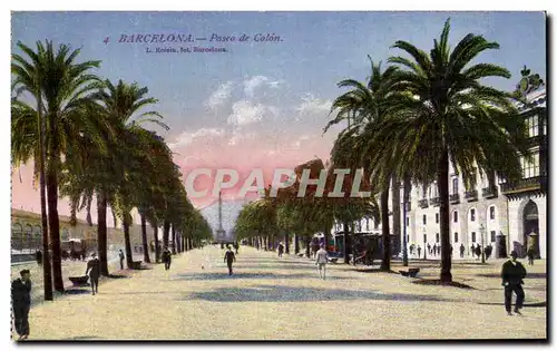 Cartes postales Barcelona Paseo de Colon