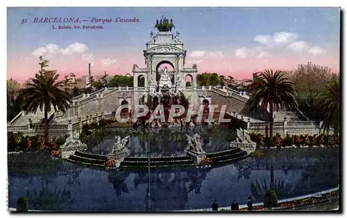 Cartes postales Barcelona Parque Cascada