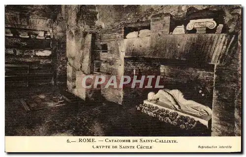 Cartes postales Rome Catacombe De Saint Callixte Crypte de Sainte Cecile