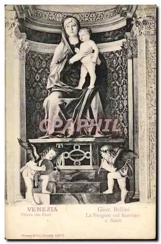 Cartes postales Venezia Giov Bellini La Vergine Col Bambino e Santi