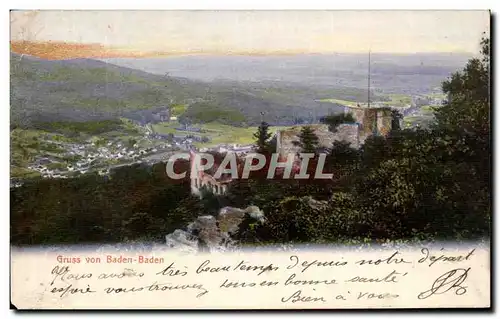 Cartes postales Gruss Von Baden Baden