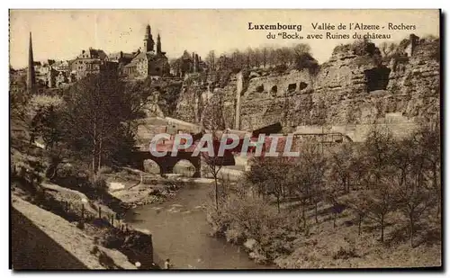 Cartes postales Luxembourg Vallee de L Alzette du Bock avec ruines du chateau