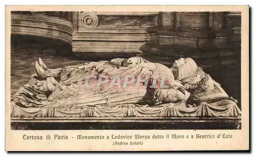 Ansichtskarte AK Certosa Di Pavia Monumento A lodovica Siorza Detto