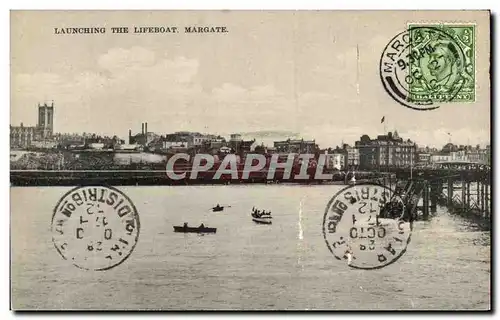 Cartes postales Launching The Lifeboat Margate