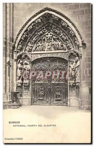 Ansichtskarte AK Burgos Catedral Puerta Del Claustro