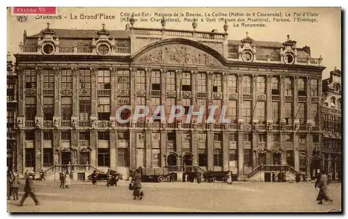 Cartes postales Bruxelles La Grand Place Cote sud est Maison de la Bourse La Colline