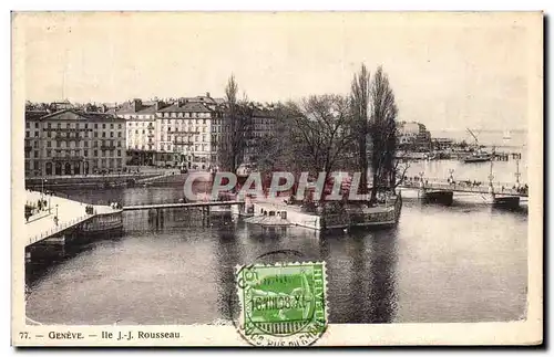 Cartes postales Geneve Ile Rousseau