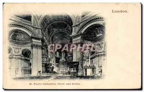 Cartes postales London St Paul s Cathedral Choir and Aisles