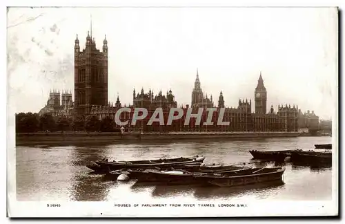 Cartes postales London Houses of Parliament from the Thames River