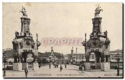 Cartes postales San Sebastian Puente Reina Maria Cristina