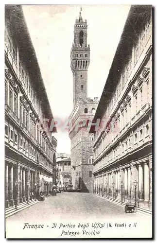 Ansichtskarte AK Firenze Hi Portico Degli Uffizi Palazo Vecchio