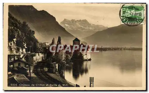 Cartes postales Chateau De Chillon Et Dents Du Midi