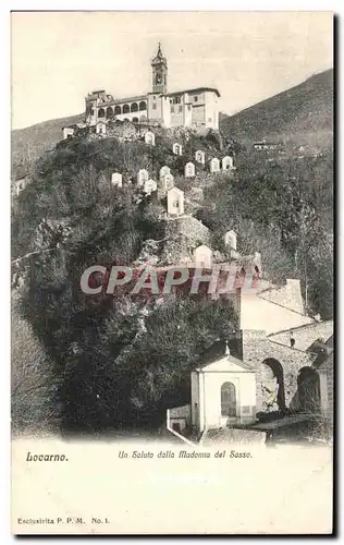 Cartes postales Locarno Un Saluto Dalla Madonna Del Sasso