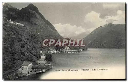 Cartes postales Lago Di Lugano Castello E San Mamette