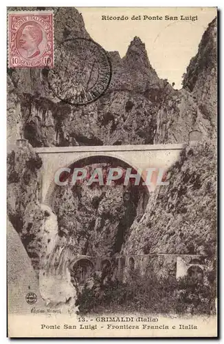 Cartes postales Grimaldi Ponte San Luigi Frontiera Francia E Italia