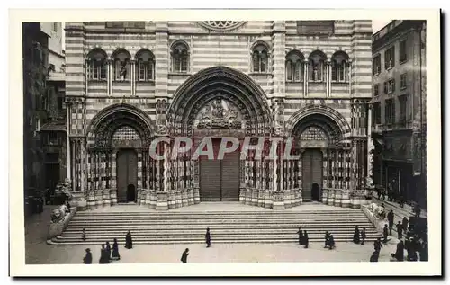 Cartes postales Genova Duomo Particolare Della Facciate