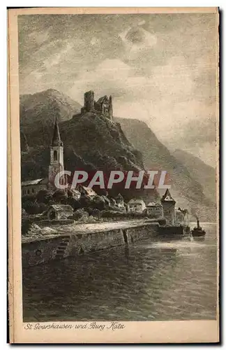 Cartes postales St Goarshausen Und Burg Katz