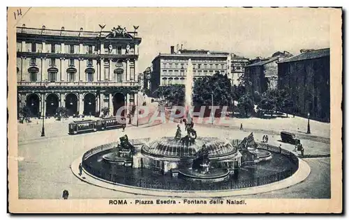 Ansichtskarte AK Roma Plazza Esedra Fontana Della Naiadi