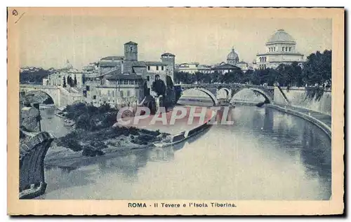 Ansichtskarte AK Roma Tevere E l Isola Tiberina